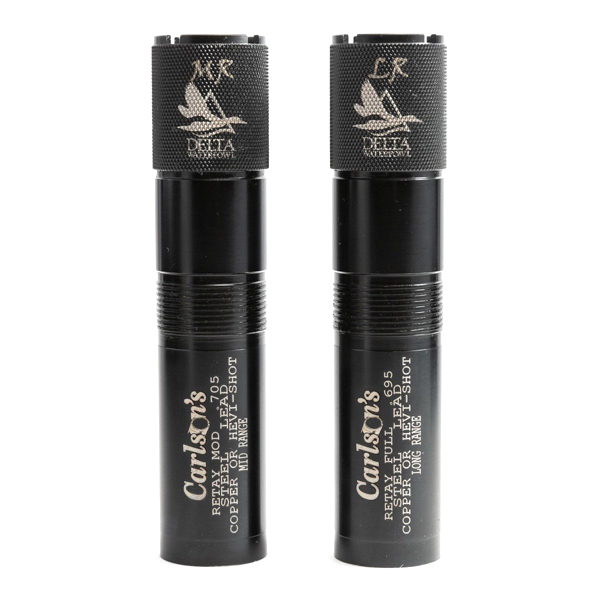 Carlson's Choke Tubes Delta 12 Gauge Mid/Long Range Retay Waterfowl 2-Pack Choke Tube, Black - 07770 - Carlson's Choke Tubes