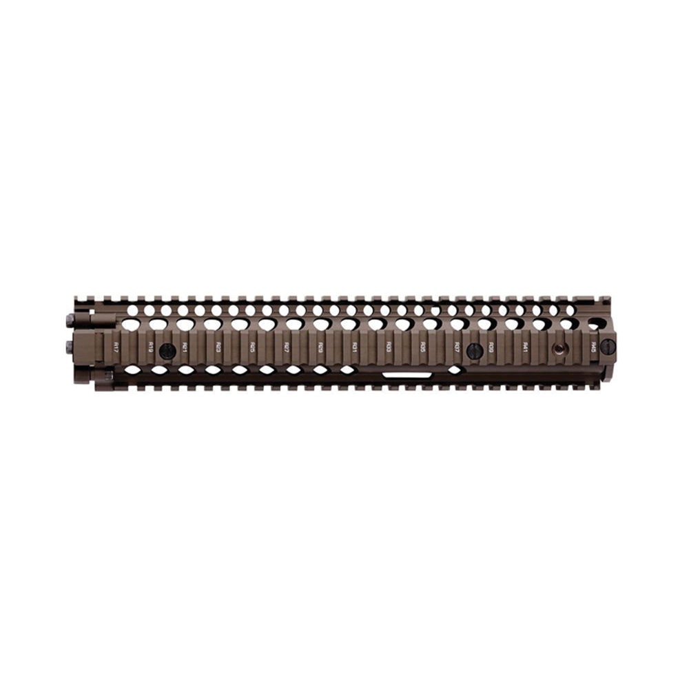 Daniel Defense M4A1 RIS II 12.25" 6061 T6 Aluminum Forend Rail Interface System, Flat Dark Earth - 408001 - Daniel Defense