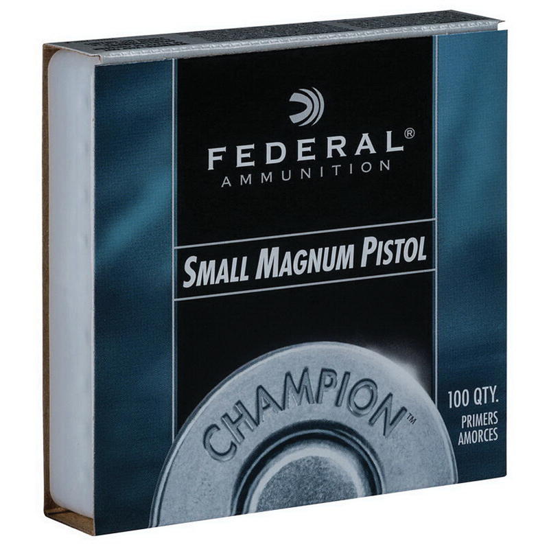 Federal Champion Small Magnum Pistol Centerfire Primer for High Velocity and Magnum Pistol and Revolver - 200