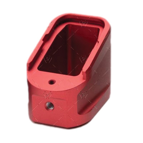 Strike Industries Extended Magazine Plate for Glock G22 - Red Enhanced Capacity - EMP-AL-G17RED - Strike Industries