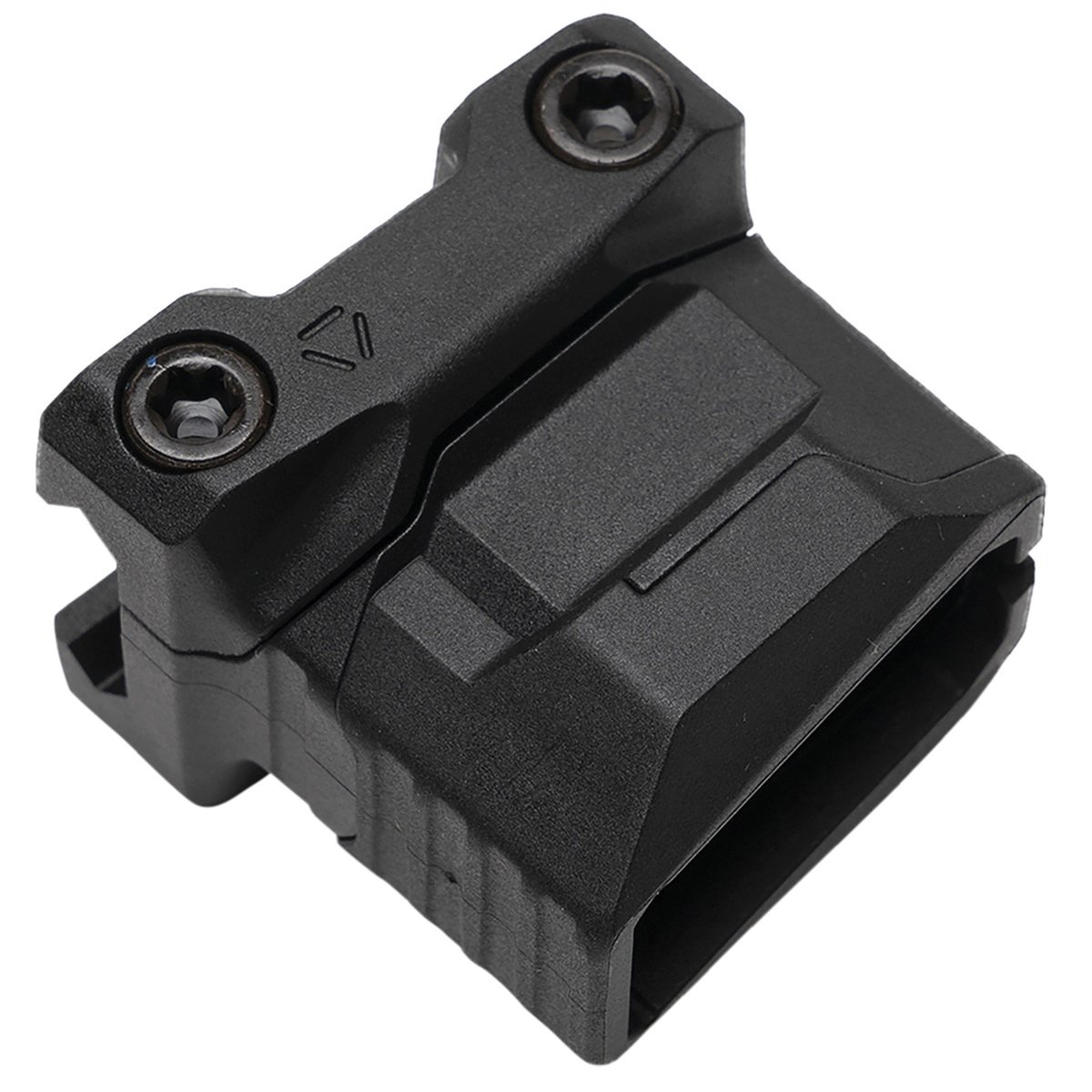 Strike Industries Picatinny Stacked Angled Grip, Black - Ergonomic Angled Grip for Enhanced Control on Picatinny Rail - SI-AR-CMS-PSAF-BK - Strike Industries