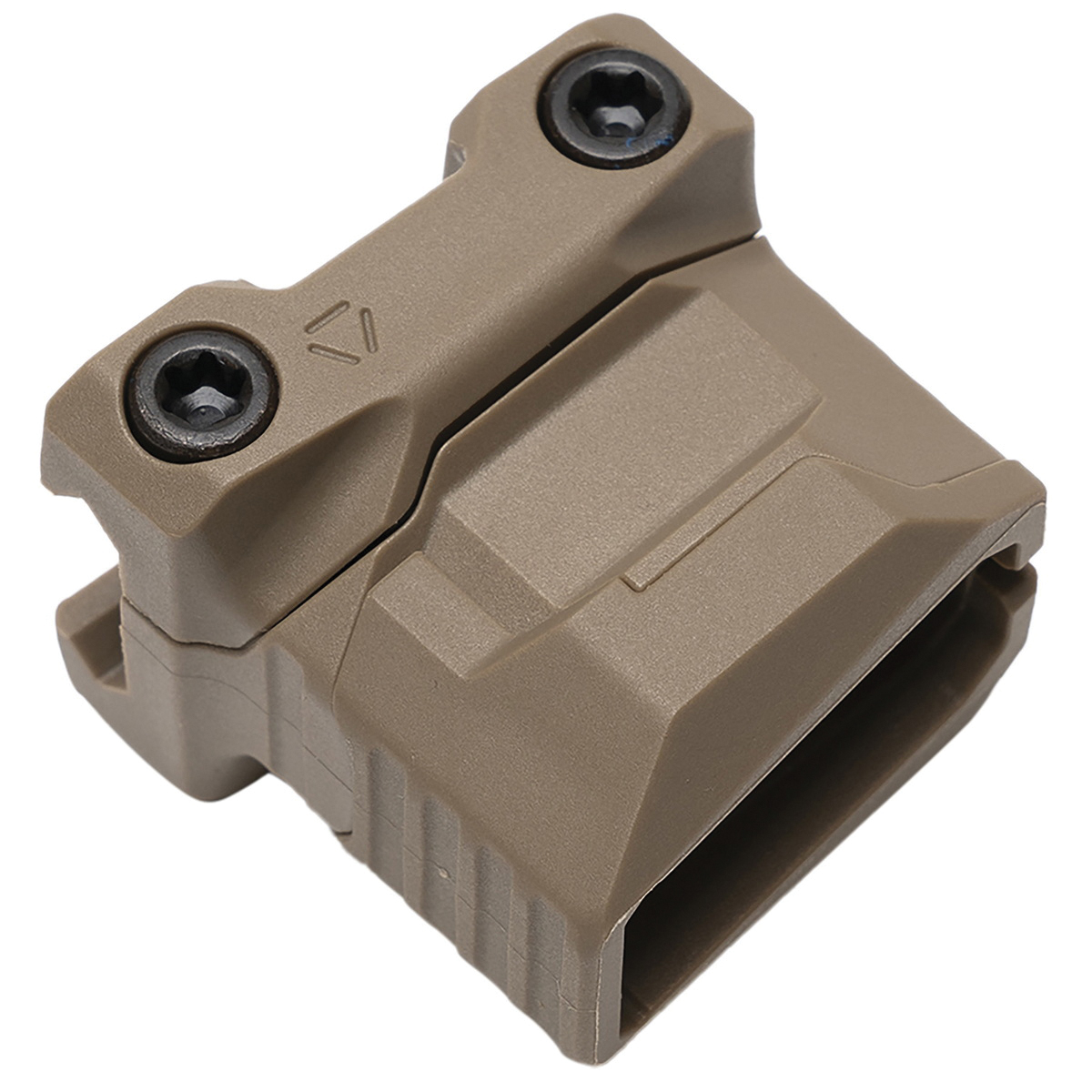 Strike Industries Picatinny Stacked Angled Grip, Flat Dark Earth - Tactical Angled Grip for Superior Handling and Stability - SI-AR-CMS-PSAF-FDE - Strike Industries