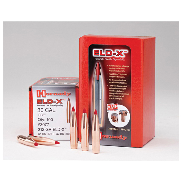 Hornady ELD-X .30 200 gr BT Rifle Bullet, 100/box - 3076 - Hornady