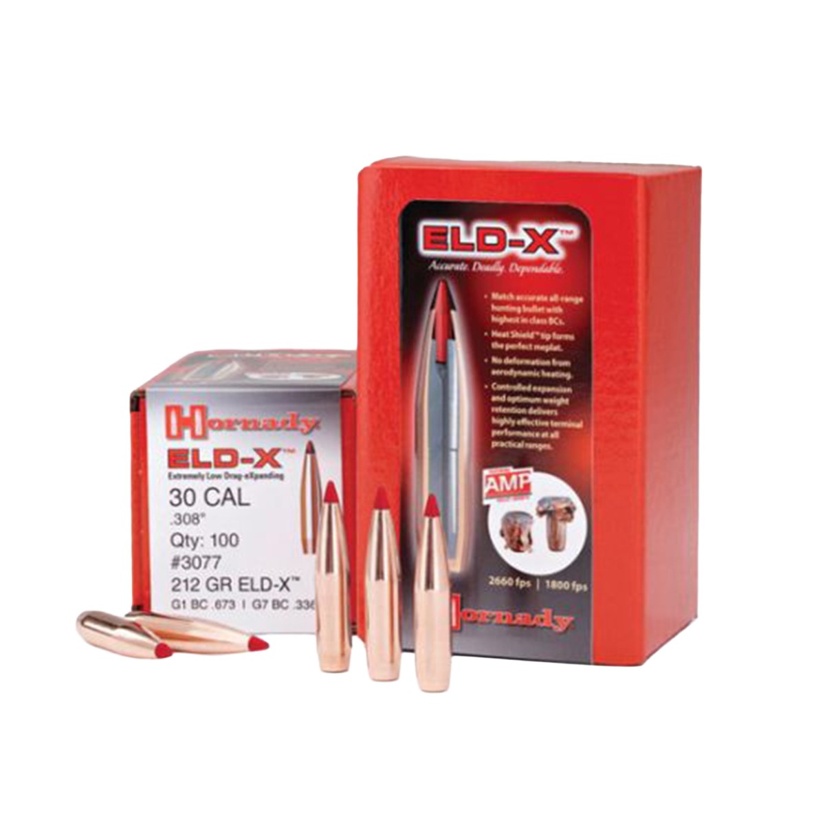 Hornady Hornady ELD-X .30 200 gr BT Rifle Bullet, 100/box - 3076