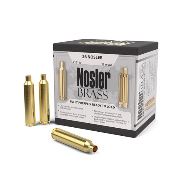 Nosler .26 Nosler Brass Full Length Cartridge Case, 25/box - 10140 - Nosler