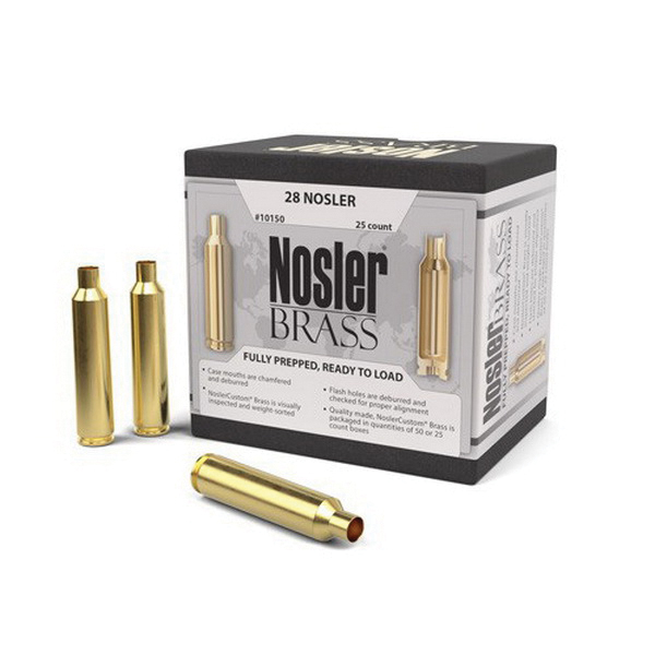 Nosler .28 Nosler Brass Full Length Cartridge Case, 25/box - 10150 - Nosler