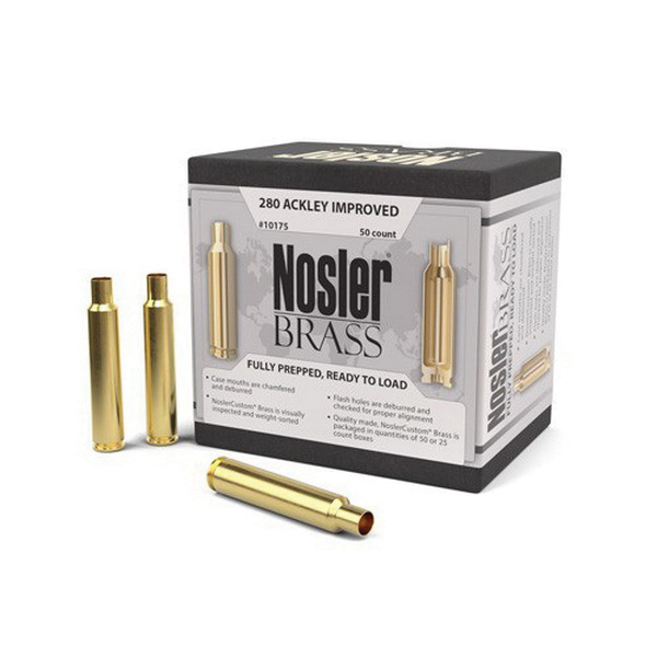 Nosler .280 Ackley Improved Brass Full Length Cartridge Case, 50/box - 10175 - Nosler