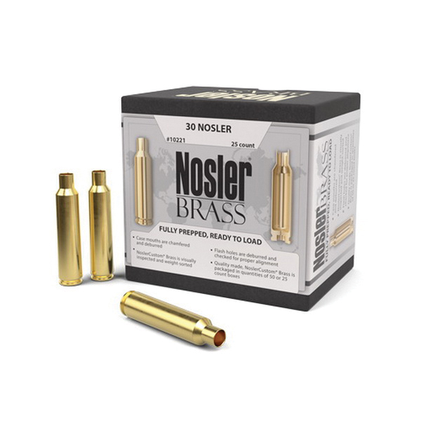 Nosler .30 Nosler Brass Full Length Cartridge Case, 25/box - 10221 - Nosler