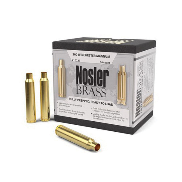 Nosler .300 Win Mag Brass Full Length Cartridge Case, 50/box - 10227 - Nosler