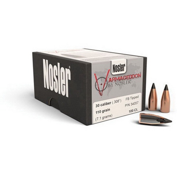 Nosler Varmageddon .17 20 gr FBTP Rifle Bullet, 250/box - 30531 - Nosler