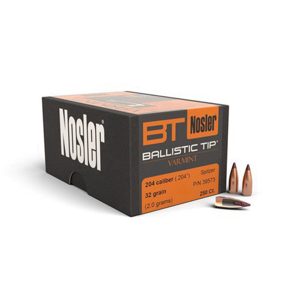 Nosler Nosler Ballistic Tip Varmint .20 32 gr SBT Rifle Bullet, 250/box - 39573