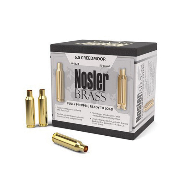 Nosler 6.5 Crd Brass Full Length Cartridge Case, 50/box - 44824 - Nosler