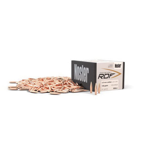 Nosler RDF 6.5mm 140 gr HPBT Rifle Bullet, 500/box - 49825 - Nosler