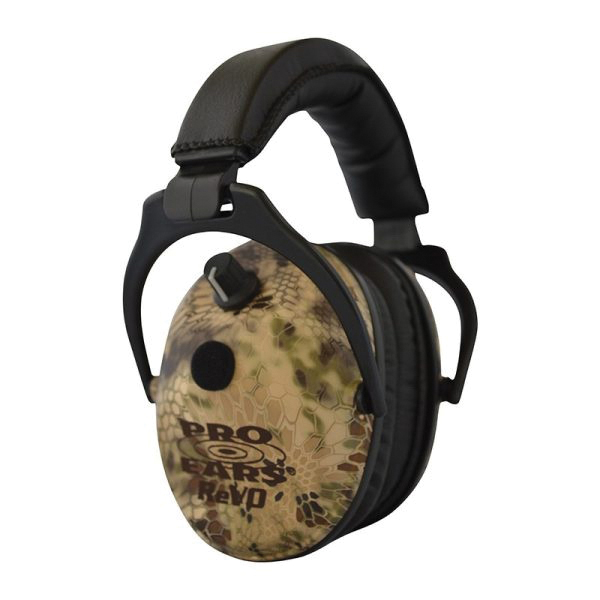 Pro Ears ReVO 25 dB Over the Head Hearing Protection Electronic Earmuff, Kryptek Highlander - ER300HI - Pro Ears