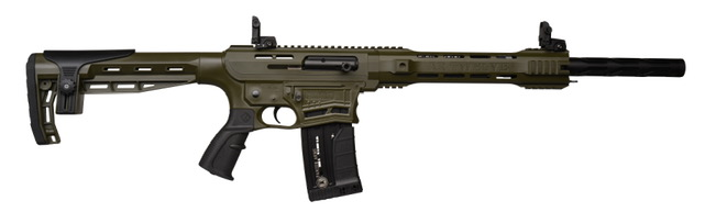 Panzer Arms AR12 20" 12 Gauge Shotgun 3" Magazine Fed Semi-Automatic, Olive Drab Green - 117756 - Panzer Arms
