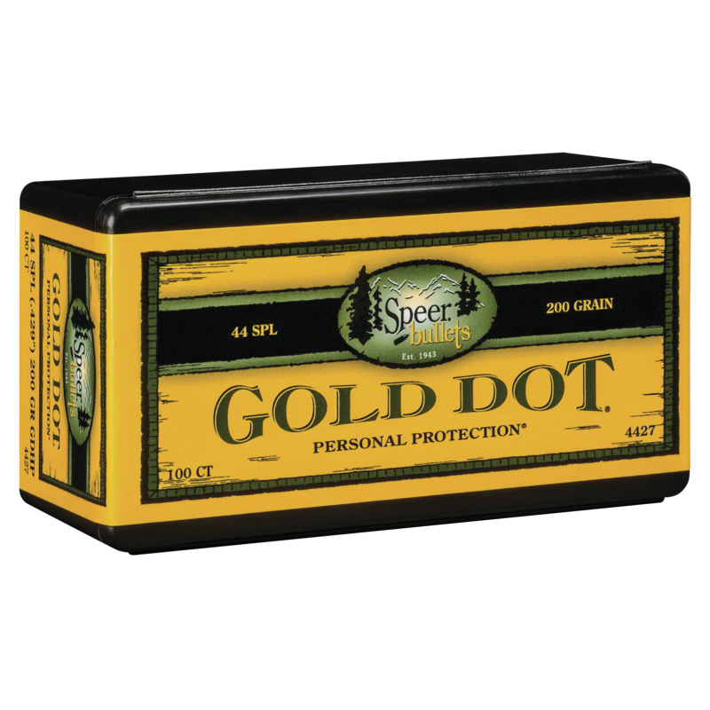 Speer Gold Dot .44 200 gr HP Handgun Bullet, 100/box - 4427 - Speer