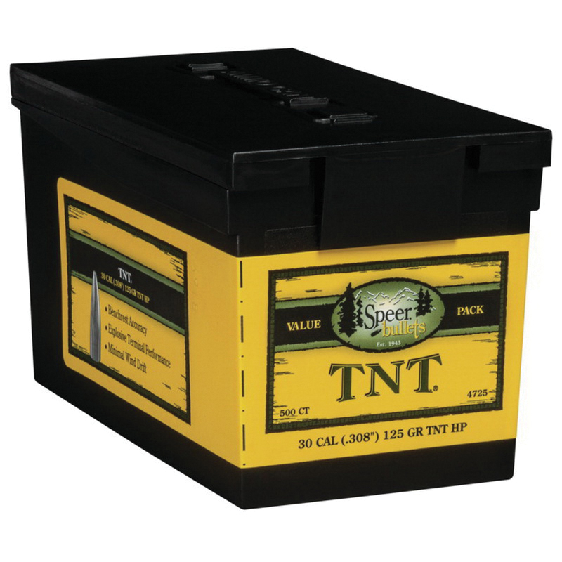 Speer TNT .30 125 gr JHP Rifle Bullet, 500/box - 4725 - Speer