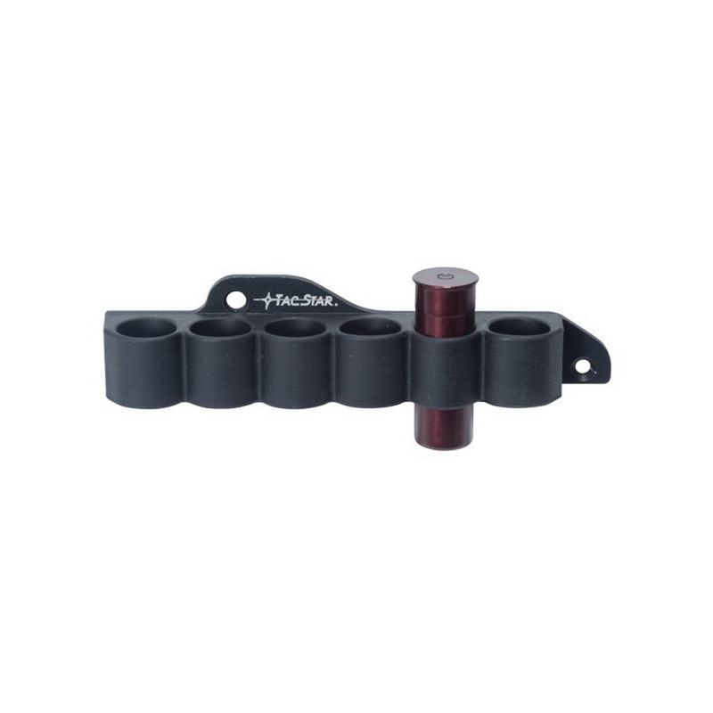 TacStar Slimline SideSaddle 12 Gauge Shotshell Carrier for Mossberg 500/590 Shotguns, Matte Black - 1081210 - Tacstar