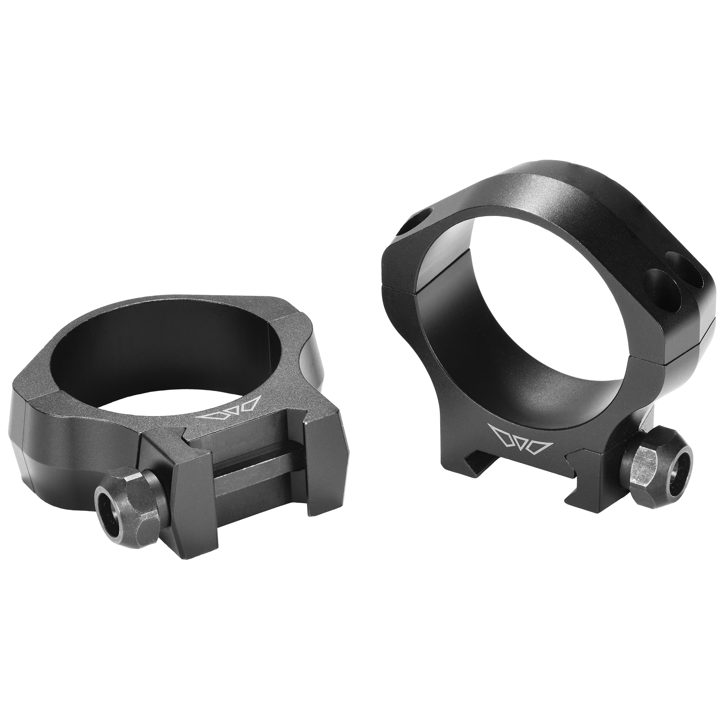 Warne Scope Mounts Mountain Tech 40mm Low 7075 T6 Aluminum Precision Scope Ring, Hardcoat Anodized Matte Black - 7250M