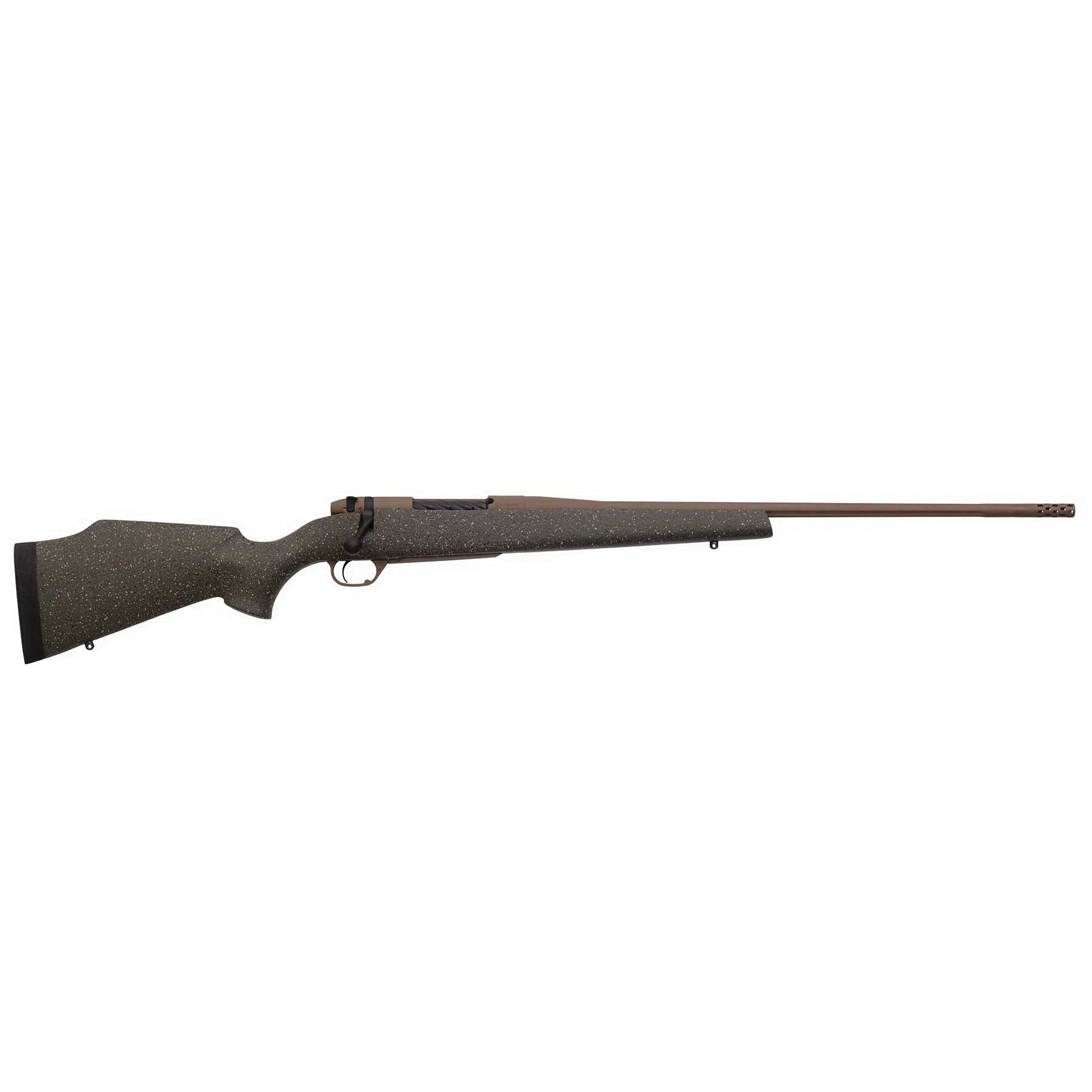 Weatherby Mark V Weathermark LT .257 Weatherby Mag Bolt Action LH Rifle, FDE Speckle Pattern - MWL01N257WL8B - Weatherby