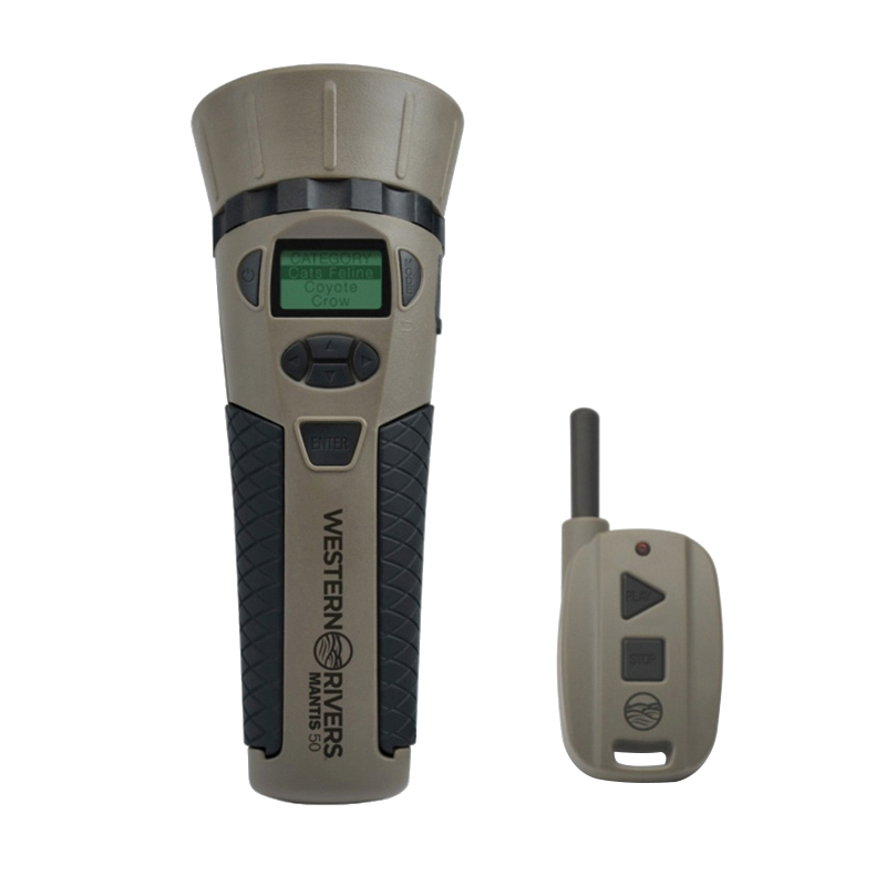 Western Rivers Mantis 75R Electronic Portable Game Call, Black/Brown - GC75 - Gsm, Llc