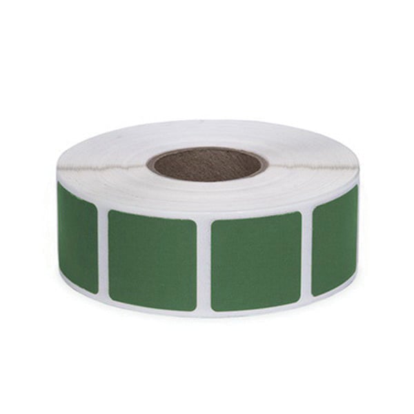Action Target Law Enforcement 0.875" Square Self-Adhesive Target Bullet Hole Repair Paster, Green, 1000/box - PAST/GR - Action Target