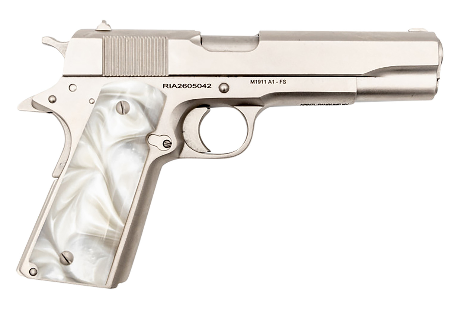 Rock Island Armory GI Standard 1911 California Compliant .45 ACP Pistol, Mother of Pearl - 56418 - Rock Island