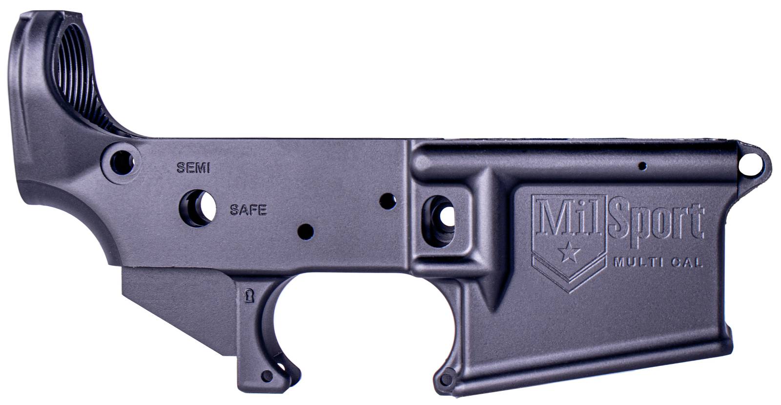 ATI Milsport Stripped Billet, Multi-Caliber Lower Receiver for AR-15 Rifle, Anodized Matte Black - ATIGLOWMS - Ati