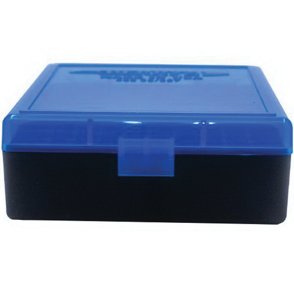 Berrys Bullets 003 .38 Spl/357 Mag 100 Round Flip-Top Ammo Box, Blue/Black - 95182