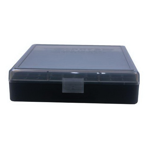 Berrys Bullets 008 .40 S&W/.45 ACP/10mm 100 Round Flip-Top Ammo Box, Smoke/Black - 92199 - Berrys Bullets