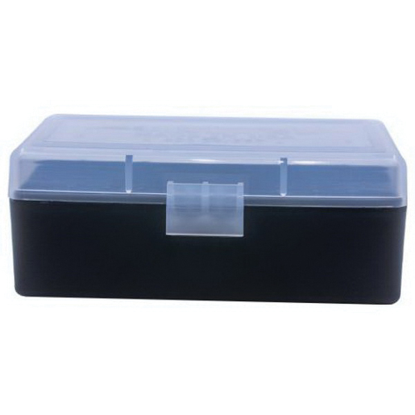 Berrys Bullets 403 .38 Spl/357 Mag 50 Round Flip-Top Ammo Box, Clear/Black - 61687 - Berrys Bullets