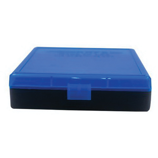 Berrys Bullets 008 .40 S&W/.45 ACP/10mm 100 Round Flip-Top Ammo Box, Blue/Black - 67789 - Berrys Bullets