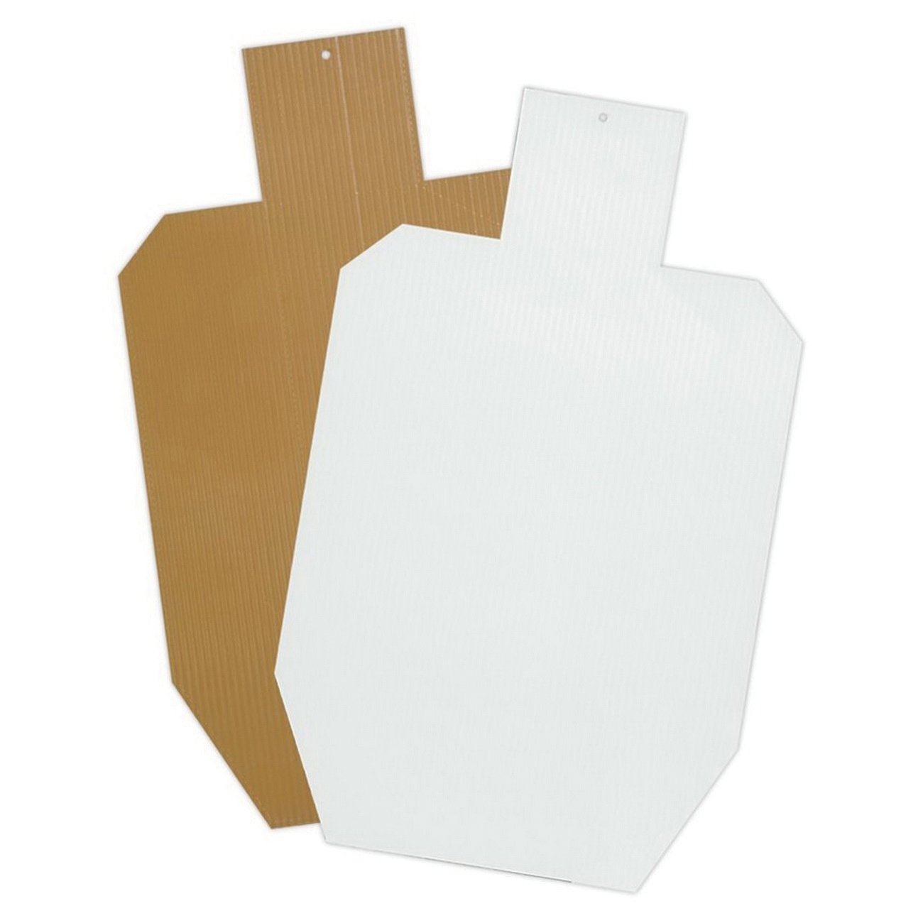 Birchwood Casey Sharpshooter 18" x 29.9" Silhouette IPSC Practice Target, Brown/White, 6/pack - 38459 - Birchwood Casey