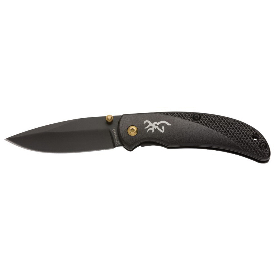Browning Prism 3 Drop Point Folding Knife, 2.875", Black - 3220340 - Browning