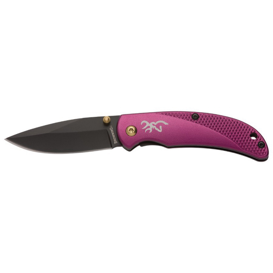 Browning Prism 3 Drop Point Folding Knife, 2.875", Plum - 3220343 - Browning