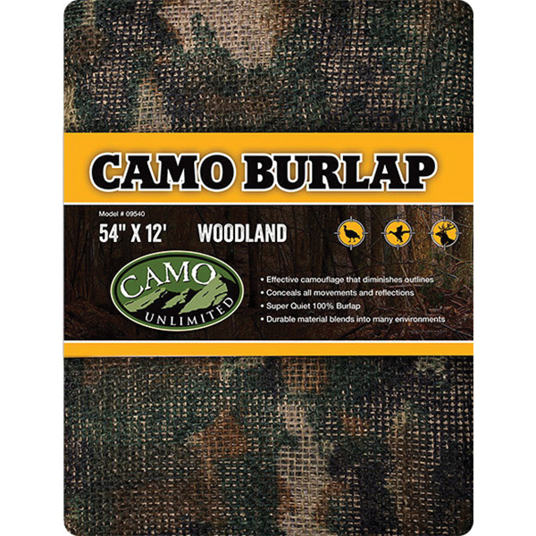 Camo Unlimited Fabric Ground/Tree Burlap, Woodland - 9540 - Camo Unlimited