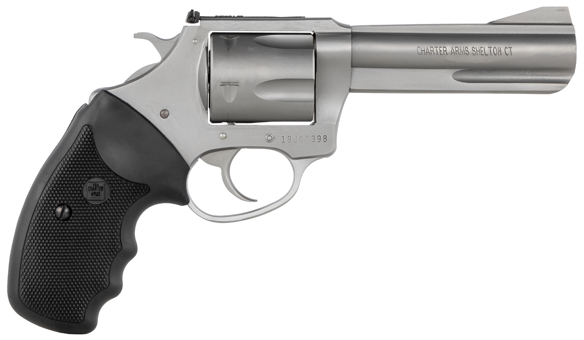 Charter Arms Pit Bull 4.2" Large 9mm Revolver, Stainless - 79942 - Charter Arms