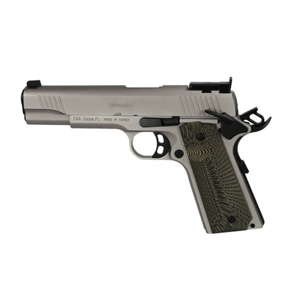 EAA Corp Girsan MC1911 Match .45 ACP Pistol, Nickel - 390094 - Eaa