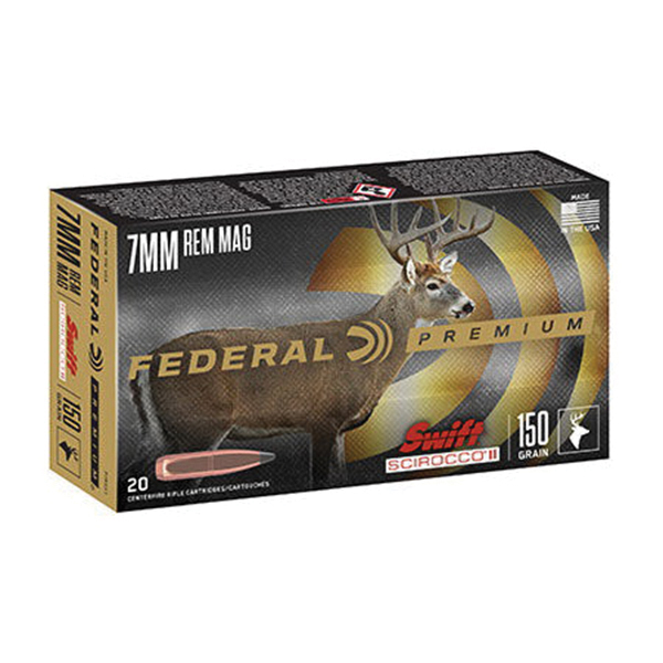 Federal 150 gr Swift Scirocco II 7mm Rem Mag Ammo - P7RSS1