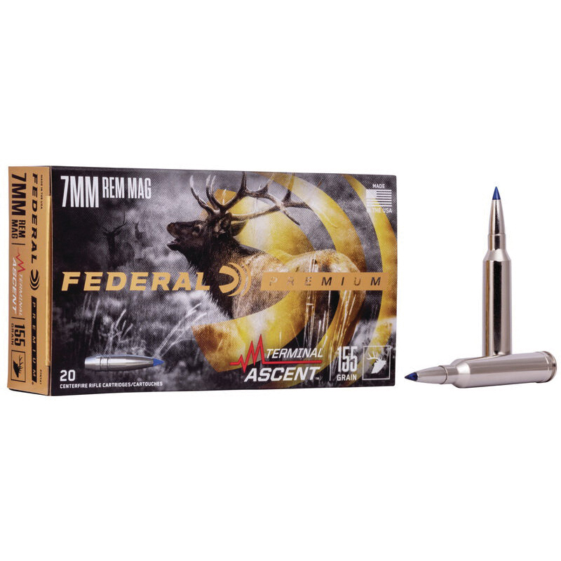 Federal 155 gr Terminal Ascent 7mm Rem Mag Ammo, 20/pack - P7RTA1 - Federal