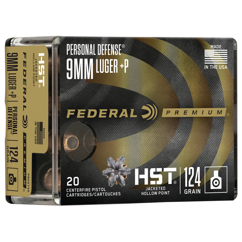 Federal Personal Defense 9mm Ammo 124 gr HSTJHP 20rds - Federal
