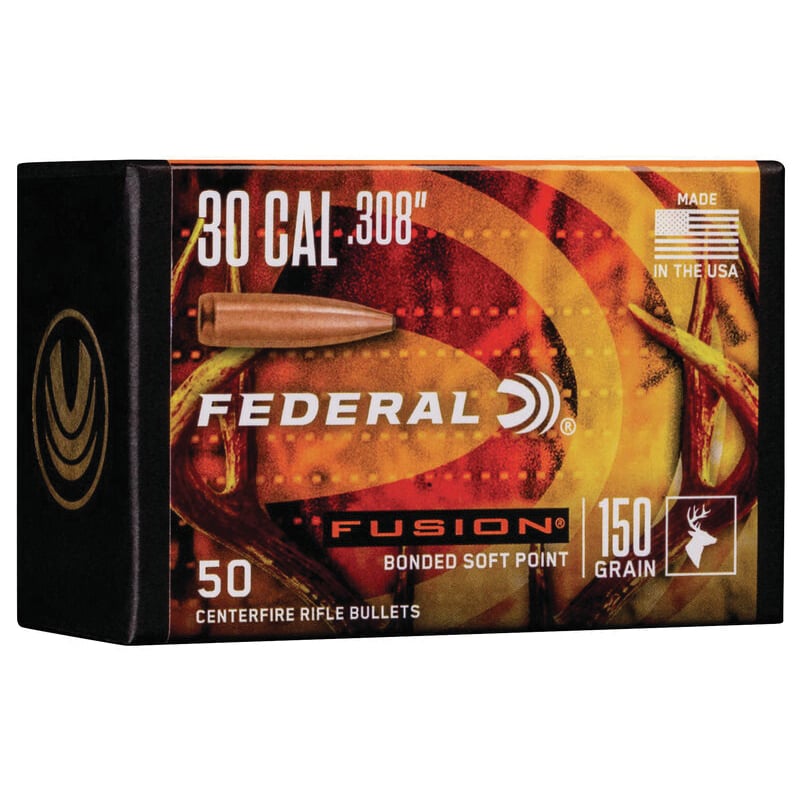 Federal Fusion Component .30 150 gr SP Bullet, 50/pack - FB308F1 - Federal