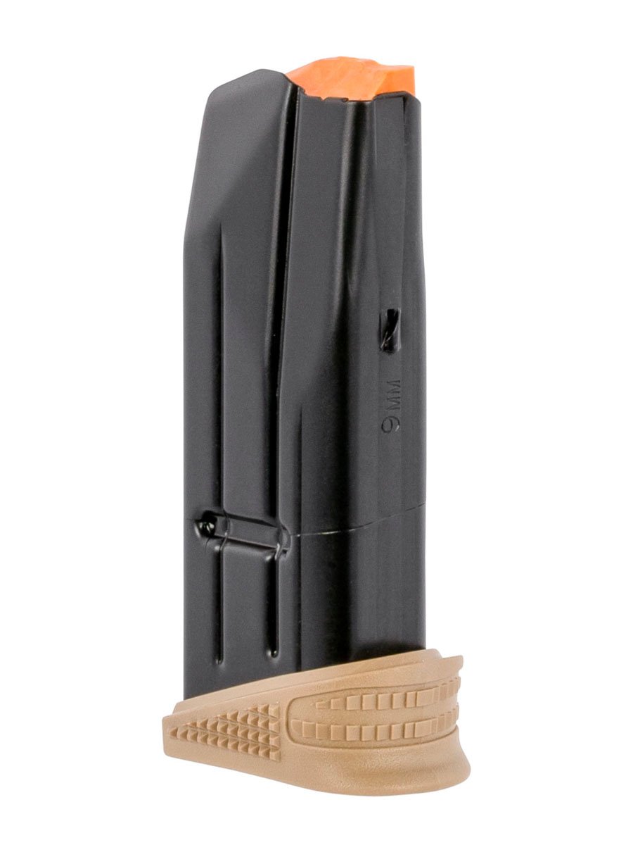 FN OEM FN 509 Compact 10rd 9mm Magazine, Black w/ FDE Base - 20100378 - Fnh