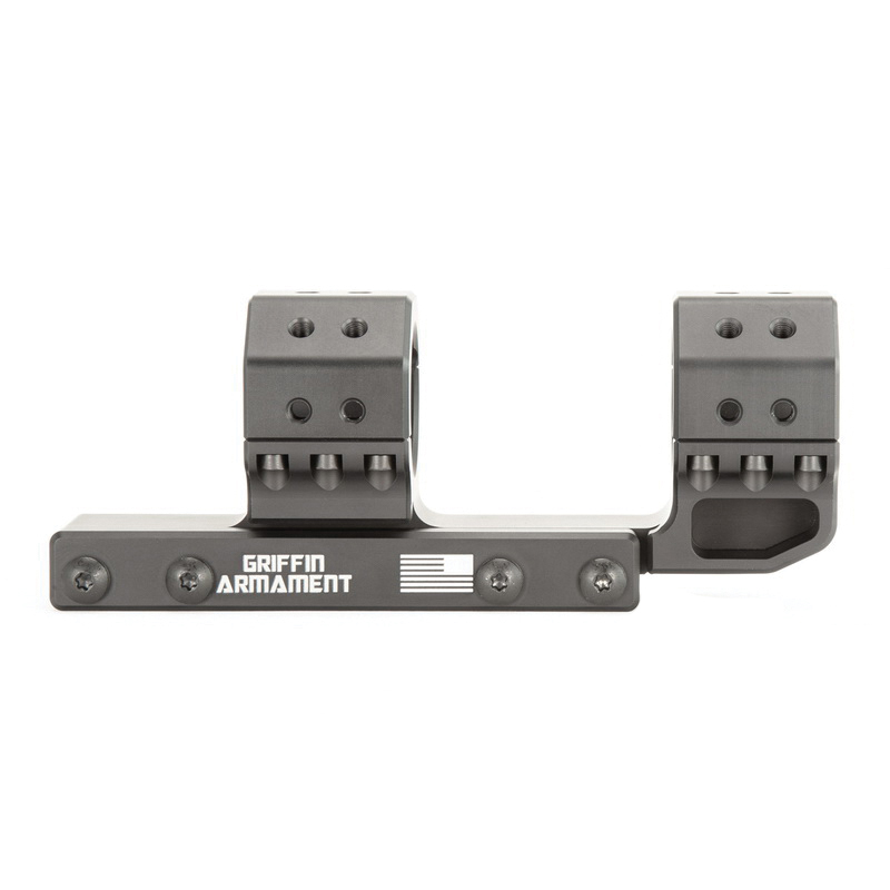 Griffin Armament 30mm 1.93" SPRM 1-Piece 15 MOA Cantilever Mount, Anodized Black - SMC1.93H30MM - Griffin Armament