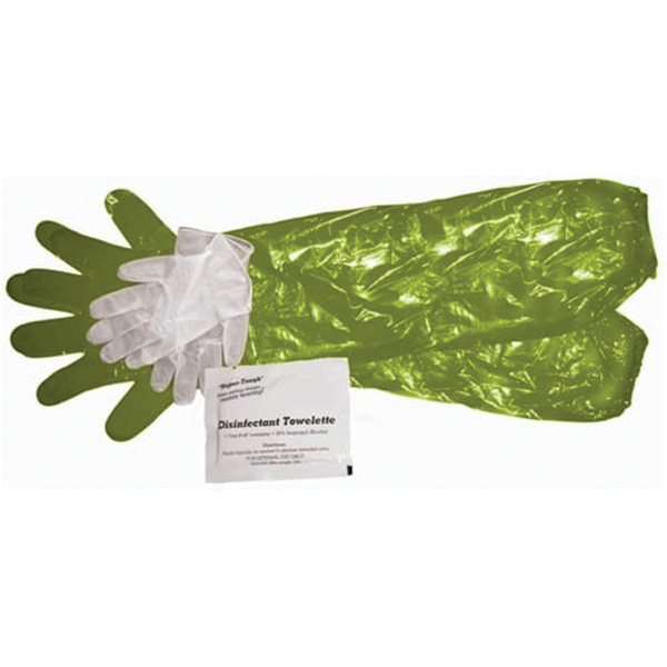 HME Game Cleaning Gloves w/ Towelette, Green, 4/pack - GCG4 - Hme