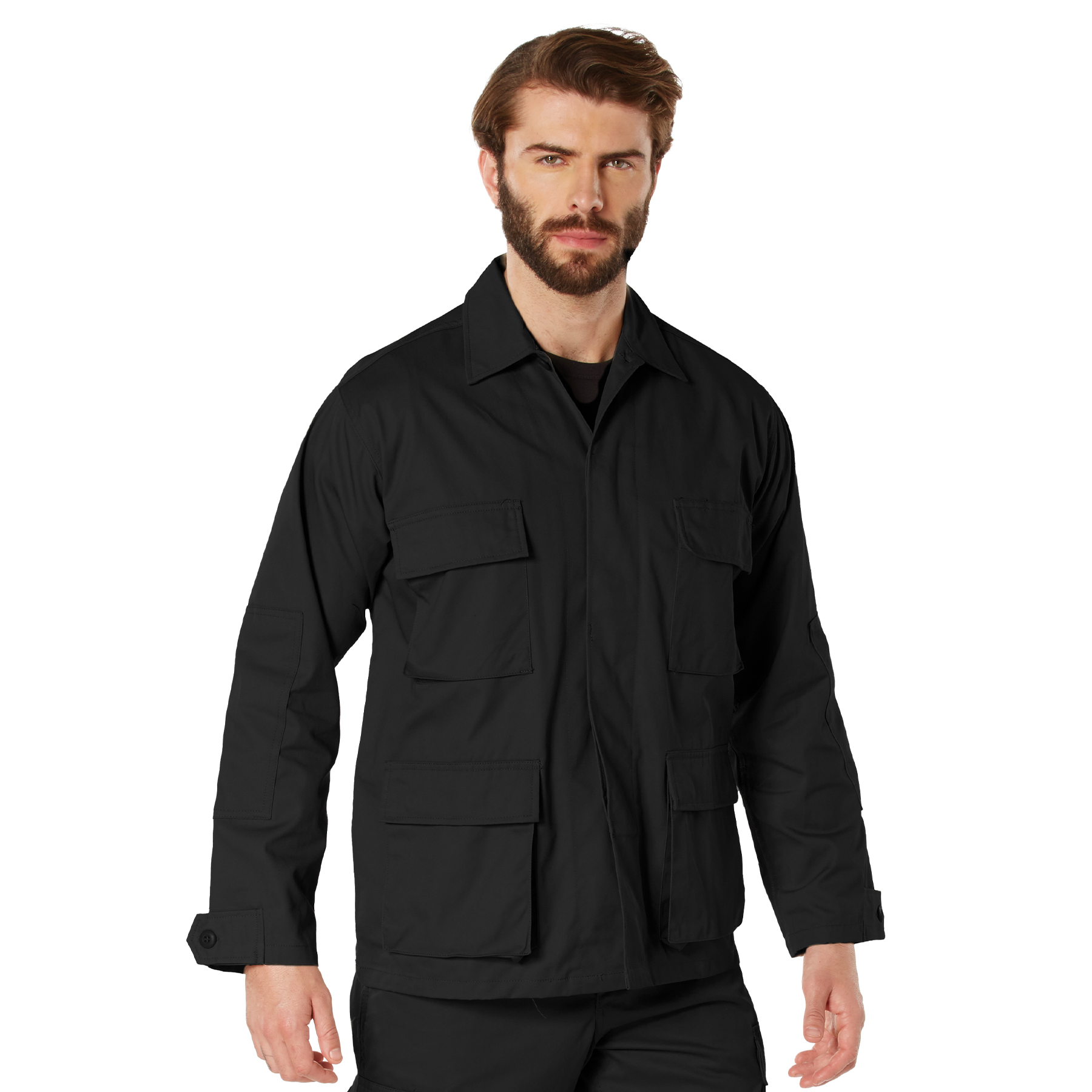 Rothco Rothco Twill Bdu Shirt - Black, 2X-Large