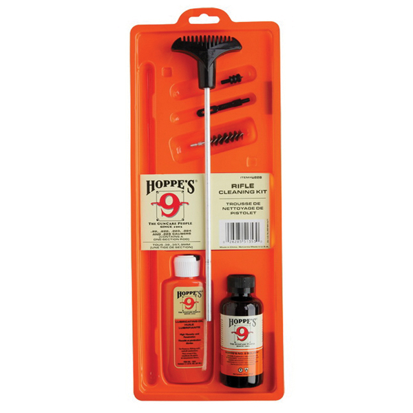 Hoppe's .22/.222/.223/.224/.225/.243/.25/.25-06/.257 Pistol/Rifle Cleaning Kit - U22 - Hoppe's