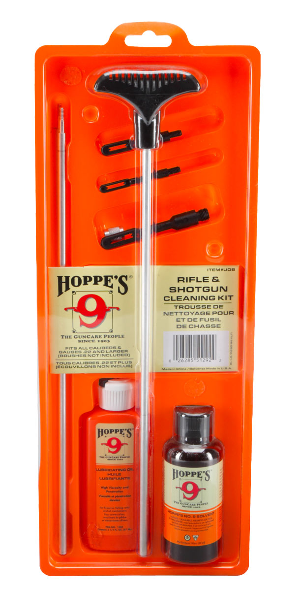 Hoppes Rifle/Shotgun Cleaning Kit Multi-Caliber Clamshell - UOB - Hoppe's