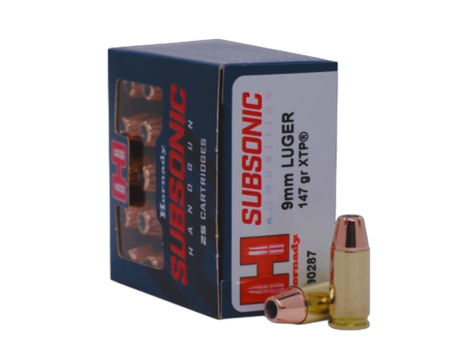 Hornady Subsonic 9mm Luger 147 gr XTP Ammo, 25/box - 90287