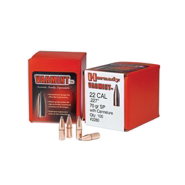Hornady Varmint .22 50 gr SP Rifle Bullet, 100/box - 2245 - Hornady